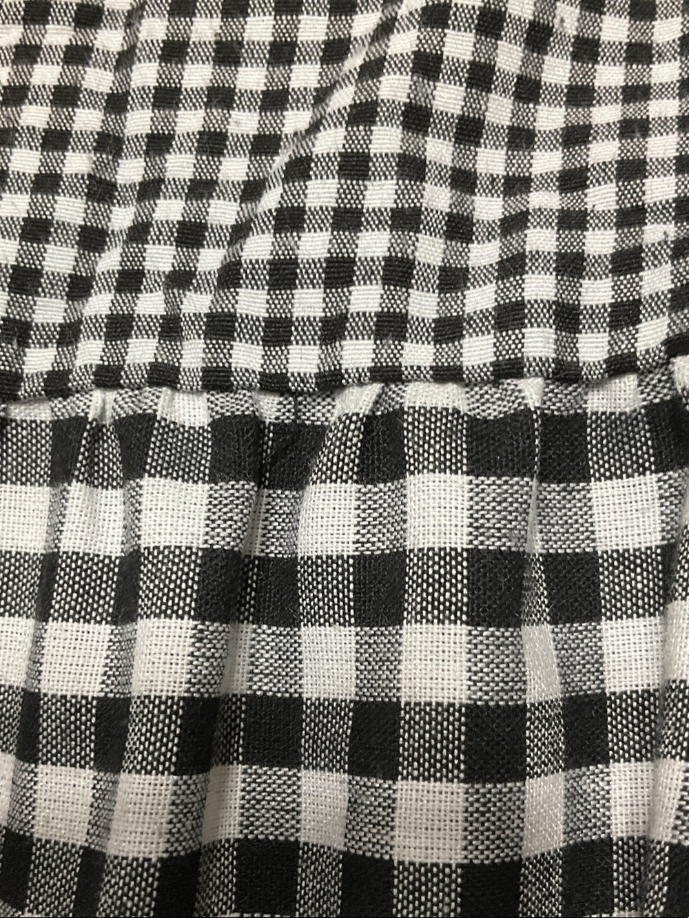 Emory Rose Black & White Gingham Tiered Midi Dress - Picture 7 of 7